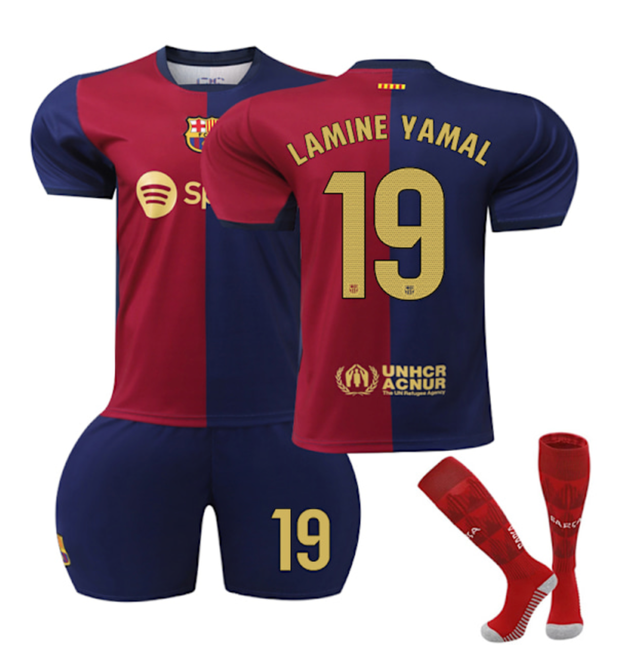 2024-2025 Barcelona Home Shirt Lamine Yamal Football Suit