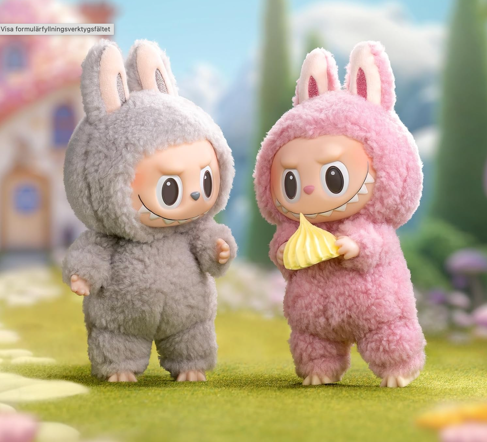 2st Pop Mart Monster Exiting Macaron Labubu Nyckelring Blind Box