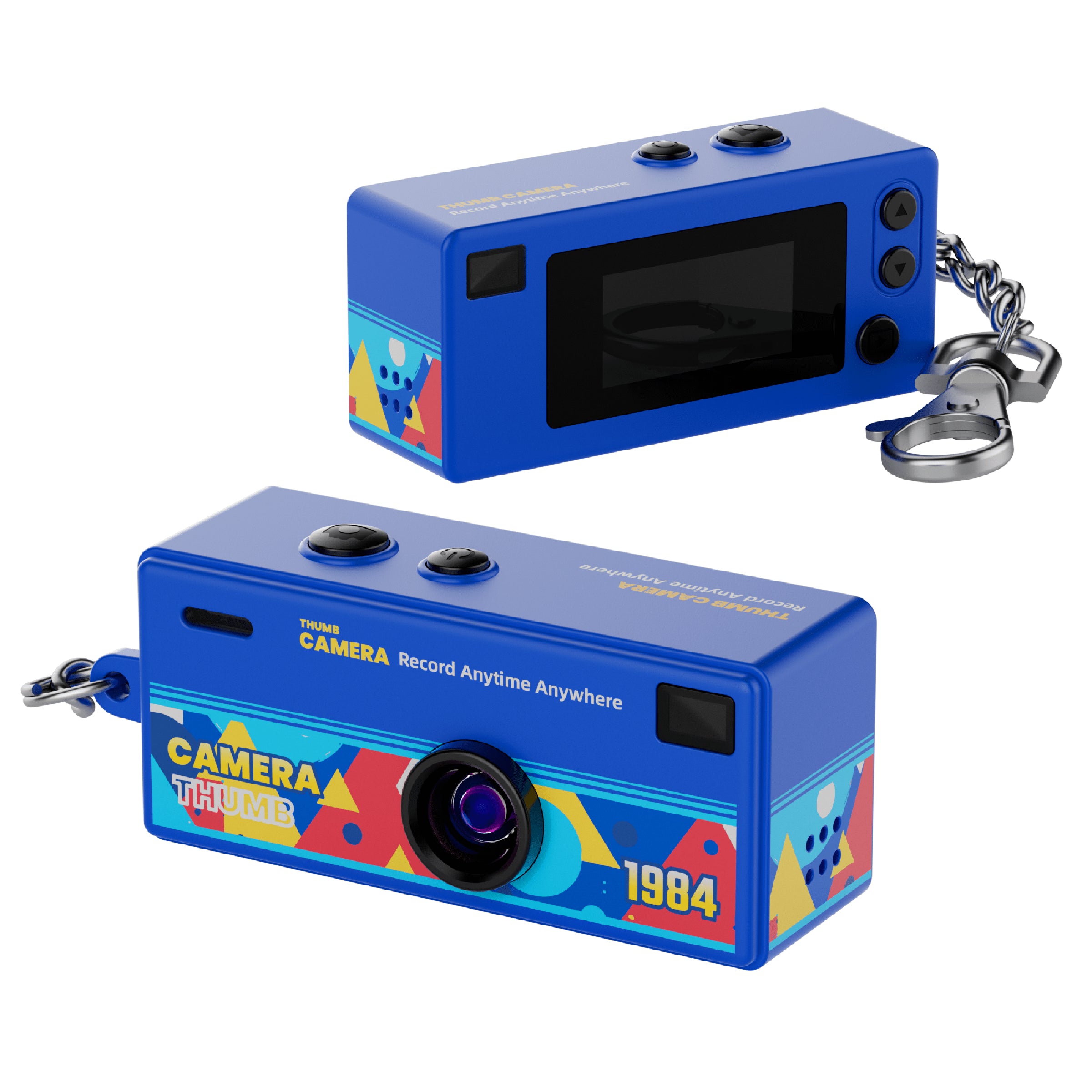 Mini Tumkamera 1080p med Skärm – Gul