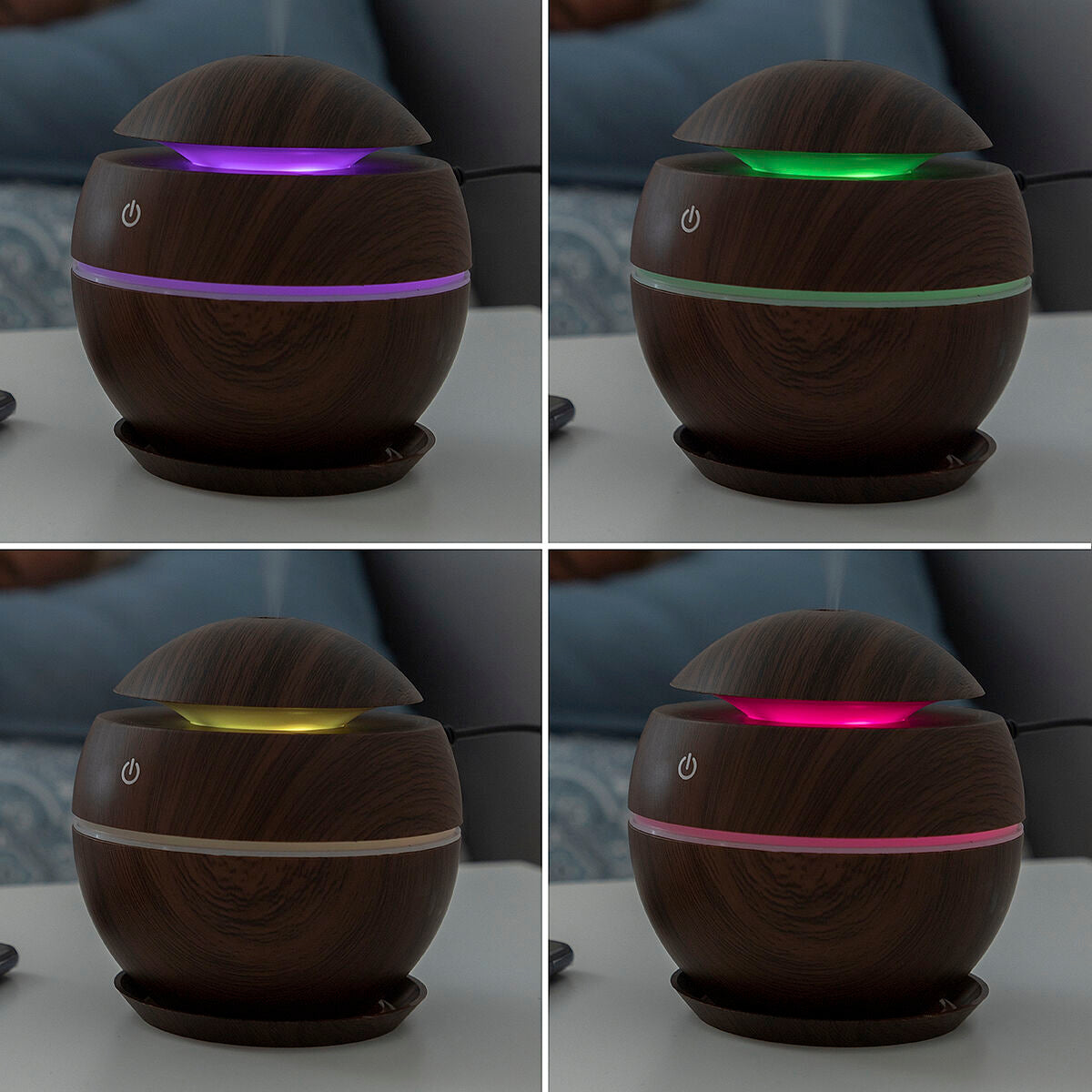 Mini luftfuktare Doftspridare Mörk valnöt
