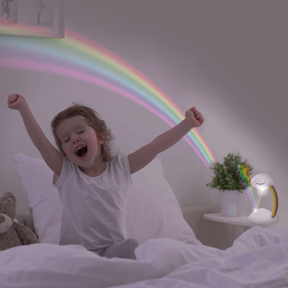 LED regnbågsprojektor Nattlampa