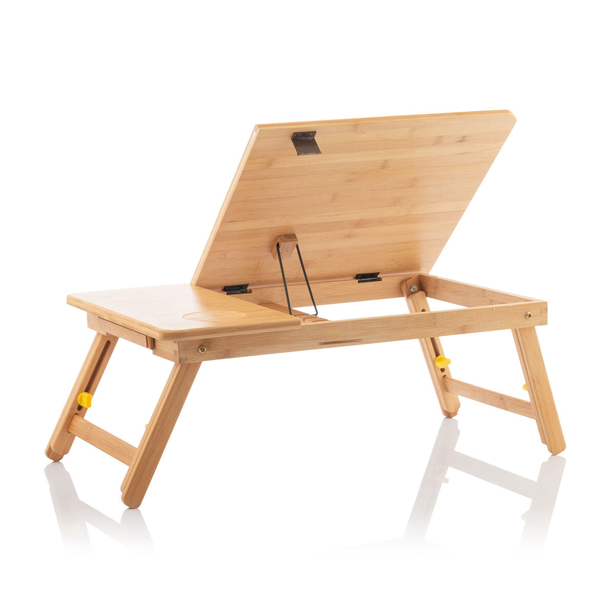 Hopfällbart Sidobord Laptop bord Bambu