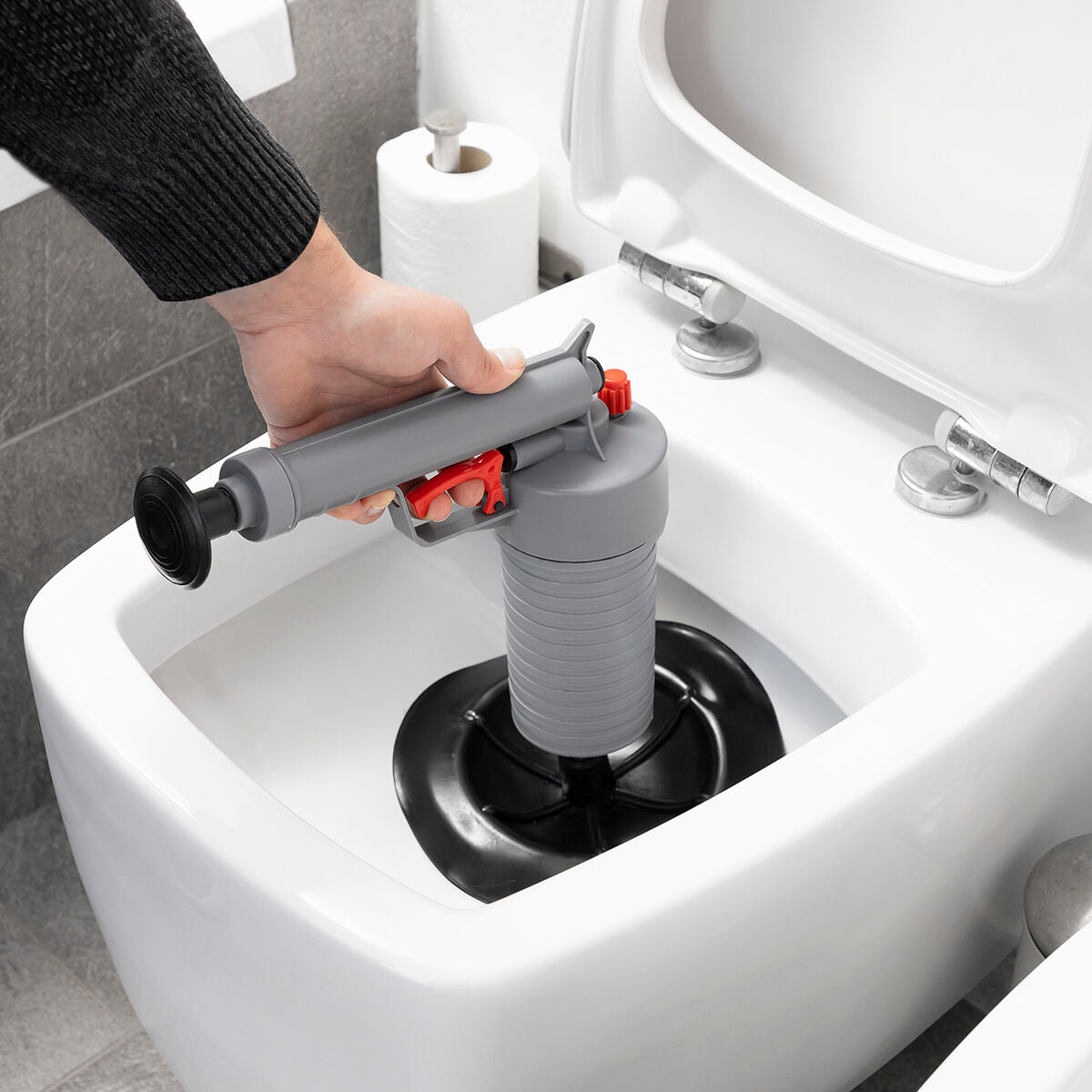 Universell tryckluftsöppningspistol med adaptrar