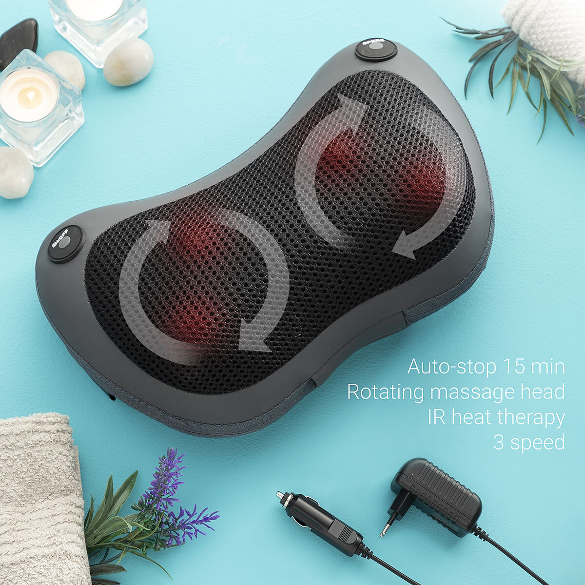 Kompakt Shiatsu Massager Elektrisk Nackmassage