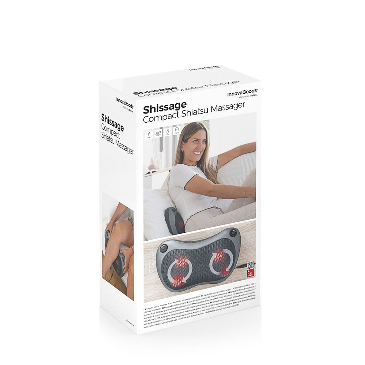 Kompakt Shiatsu Massager Elektrisk Nackmassage