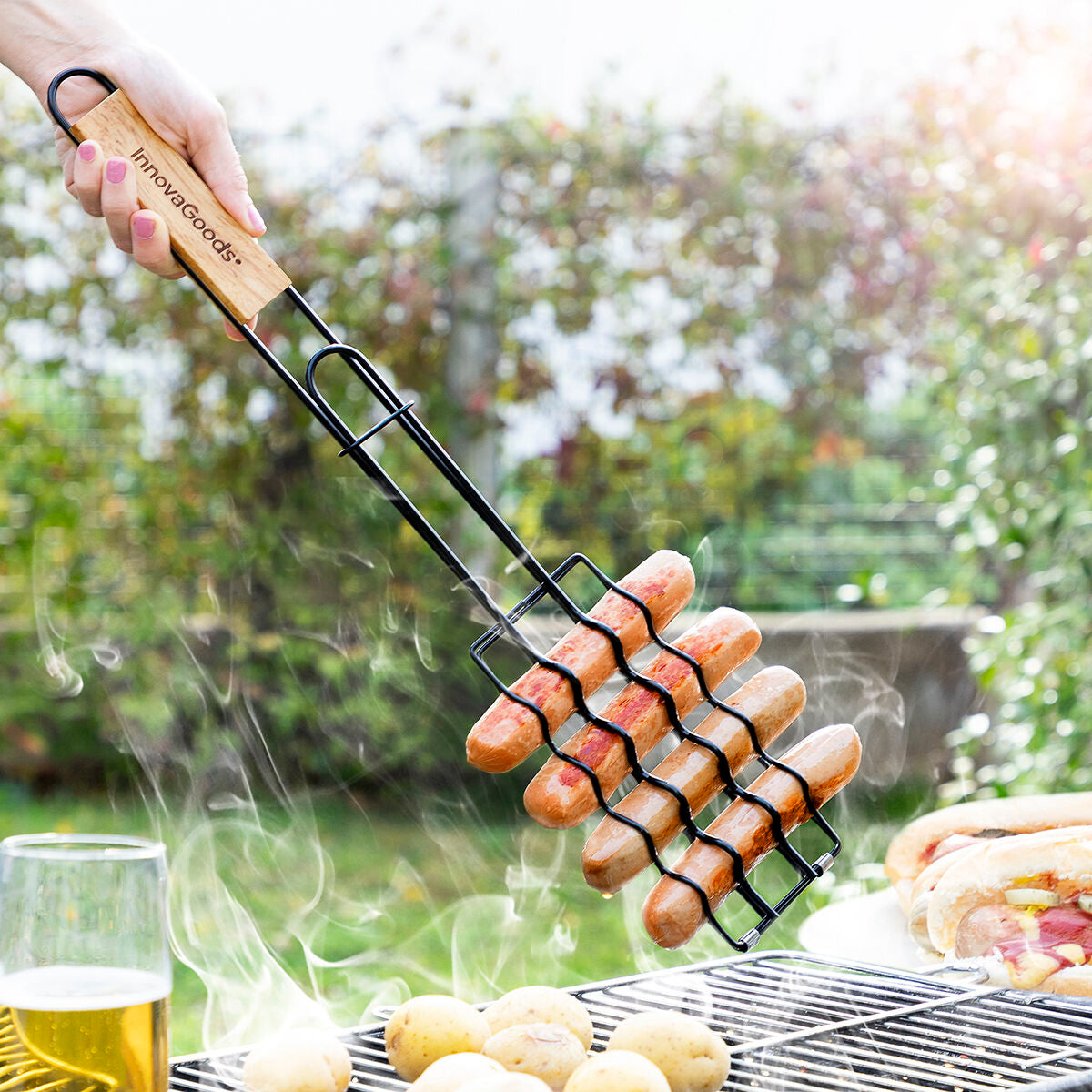 Grillspett 4st korvar samtidigt