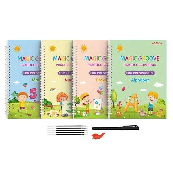 Återanvändbara Övningsböcker – 4-pack