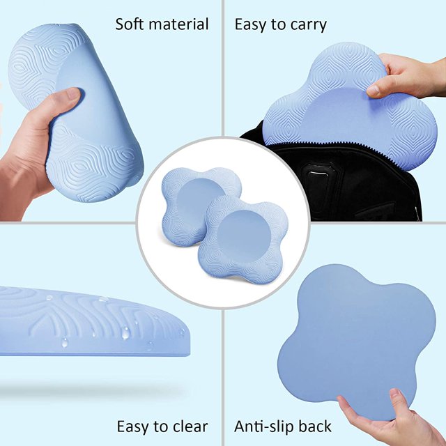Yoga Knäskydd 2-pack – Halkfria Stödkuddar för Knän, Handleder & Armbågar