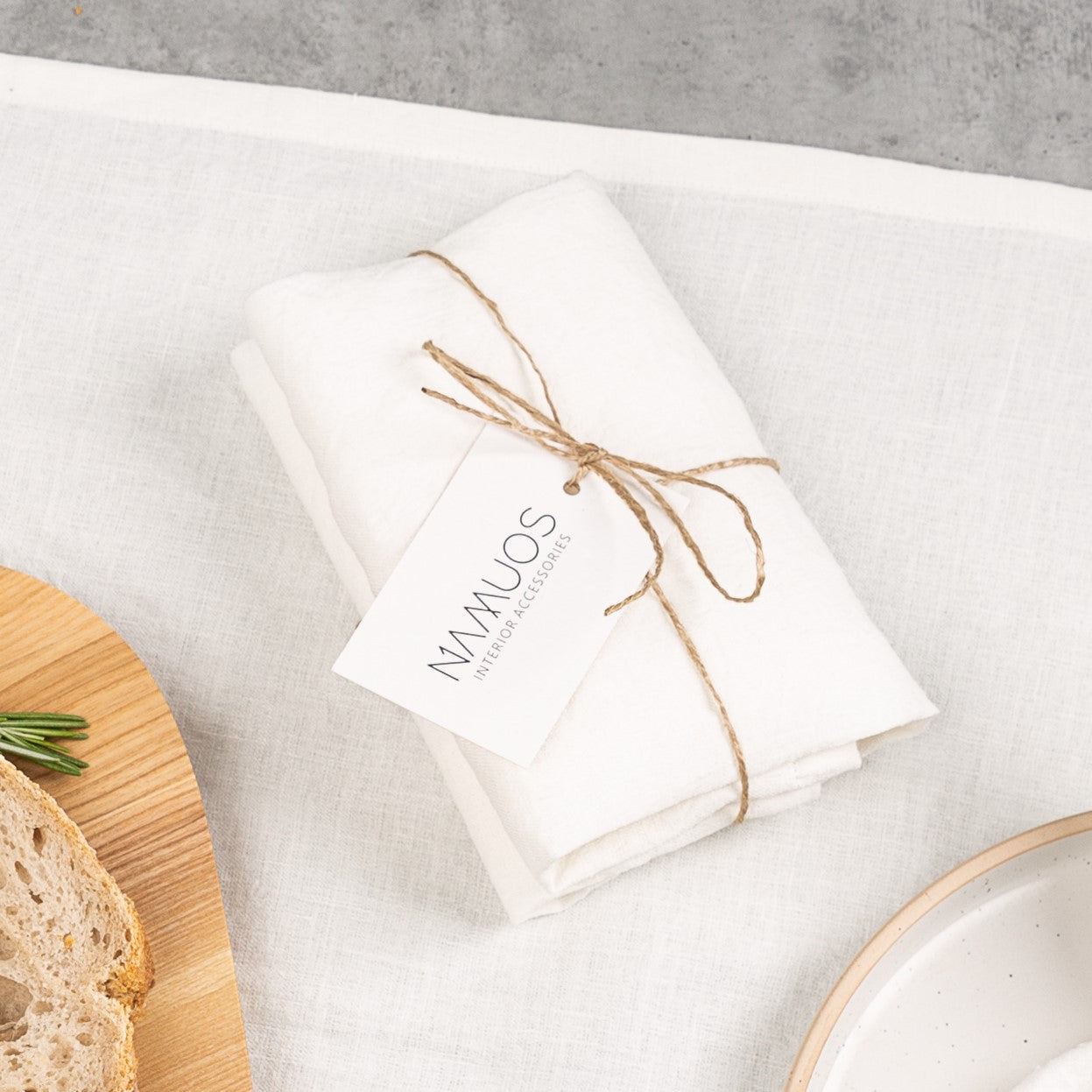 Brödpåse i linne | off white