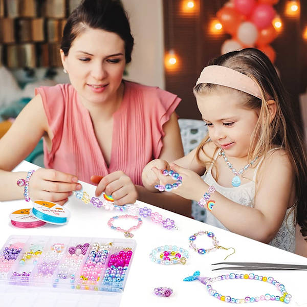 DIY Unicorn Pärlset – Charmset för Smyckestillverkning
