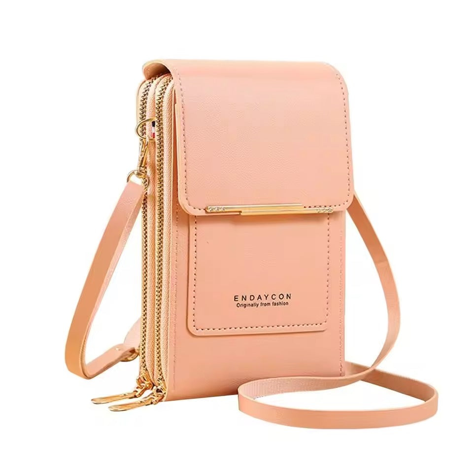 RFID-säker crossbody-telefonväska – Damväska i PU-läder för resa och vardag