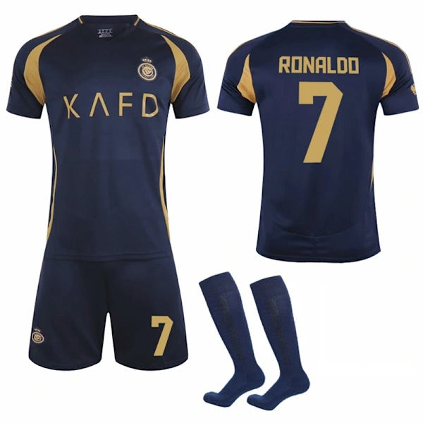2024-2025 Al-Nassr FC Away Team Kids Adult Soccer Jerseys No.7 Ronaldo