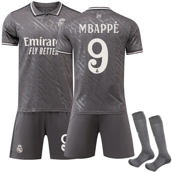 2024-2025 Real Madrid Away Football Shirt Kids & Adults No. 9 Mbappe