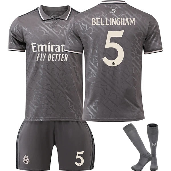 2024-2025 Real Madrid Aawy Kids and Adults Soccer Jersey No. 5 Bellingham