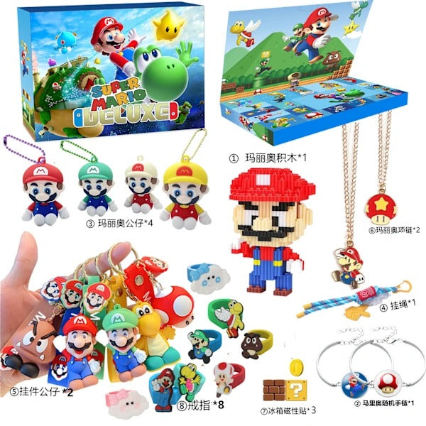 Mario Bros Adventskalender 2025 Julkalender – Rolig nedräkning med blind box för barn