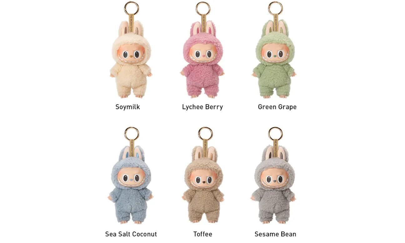 2st Pop Mart Monster Exiting Macaron Labubu Nyckelring Blind Box