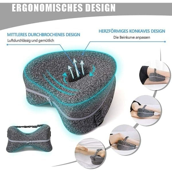 Ortopedisk Knäkudde med Memory Foam Ergonomisk design Tvättbar