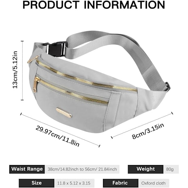 Vattentät Midjeväska Oxford-material Fashionable design Multipocket