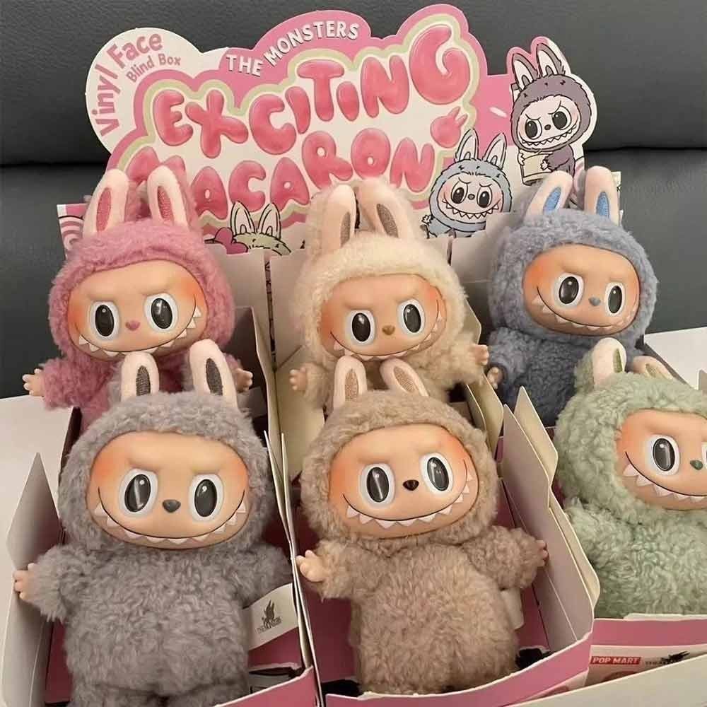2st Pop Mart Monster Exiting Macaron Labubu Nyckelring Blind Box