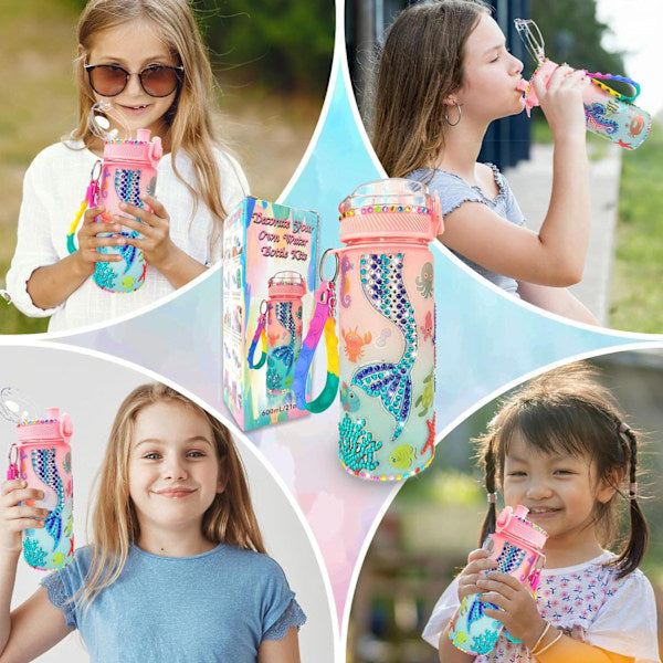 Unicorn Pysselset med Vattenflaska Smycka din Vattenflaska DIY