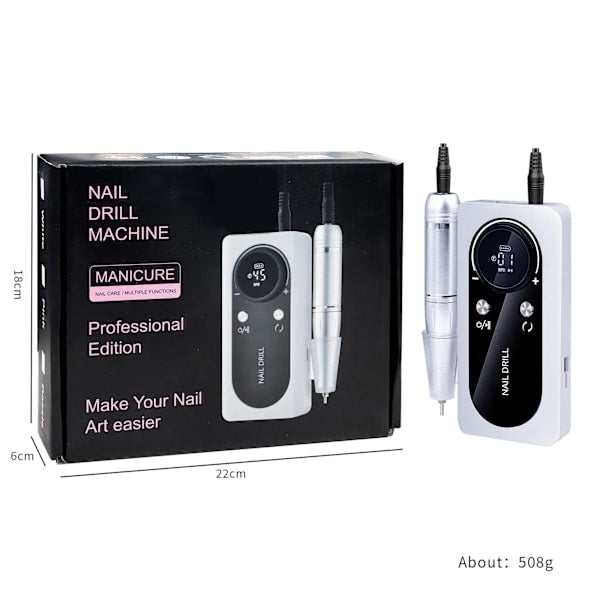 Elektrisk Nagelfil 45 000 RPM Snabb och Effektiv för Professionell eller Amatör användning