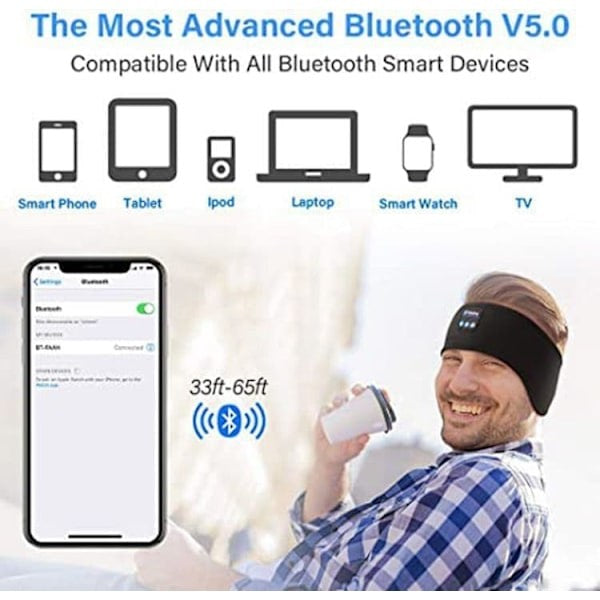 Sovhörlurar med Bluetooth Ögonmask Hög komfort Bluetooth 5.2