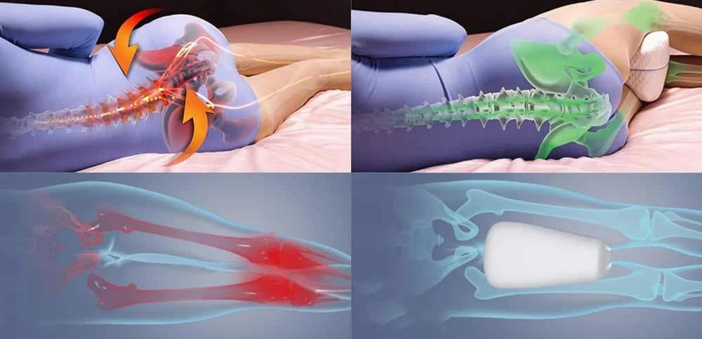 Ortopedisk Knäkudde med Memory Foam Ergonomisk design Tvättbar