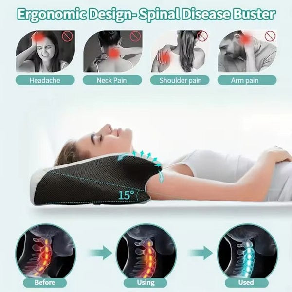 Viskoelastisk Nackkudde 2-i-1 – Ergonomiskt Stöd